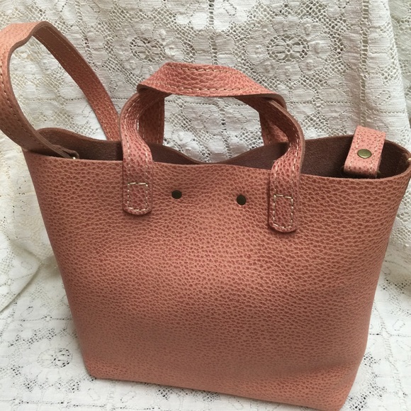 New Mini Portland Leather Goods tote. Flamingo - Picture 5 of 15